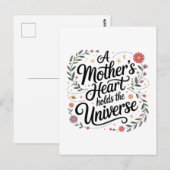 Het hart van een moeder omvat het universum briefkaart (Voorkant / Achterkant)