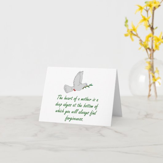 het hart van een moeder - vergiffenissen kaart (Gele Bloem)