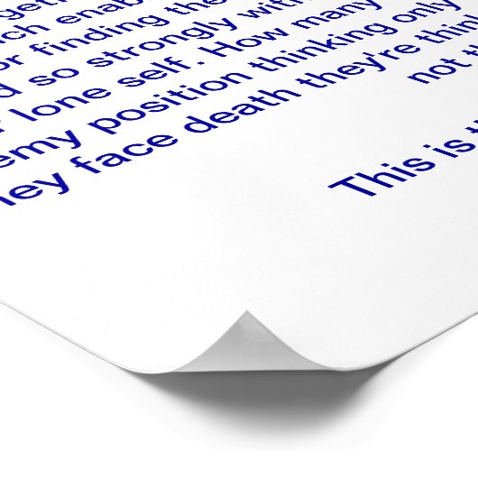 Het hart van een ware soldaat poster (Hoek)