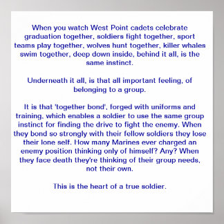 Het hart van een ware soldaat poster