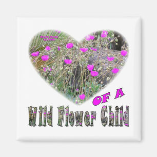 Het hart van een Wild Flower Child Magneet