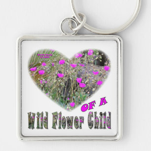 Het hart van een Wild Flower Child Sleutelhanger