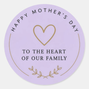 Het Hart van Familie Klassieke Ronde Sticker