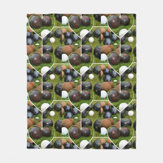 Het hart van gazon kommen: een  fotocollage fleece deken (Voorkant)