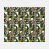 Het hart van gazon kommen: een  fotocollage fleece deken (Voorkant (Horizontaal))