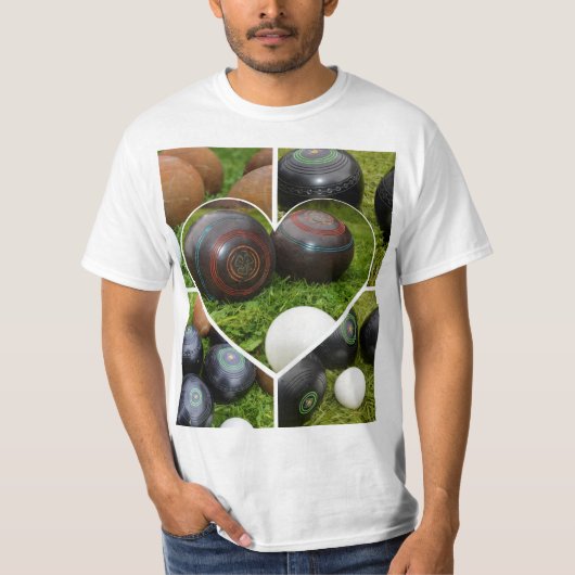 Het hart van gazon kommen: een  fotocollage t-shirt (Voorkant)