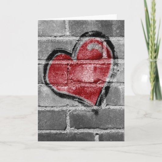 Het Hart van Graffiti Feestdagen Kaart (Voorkant)