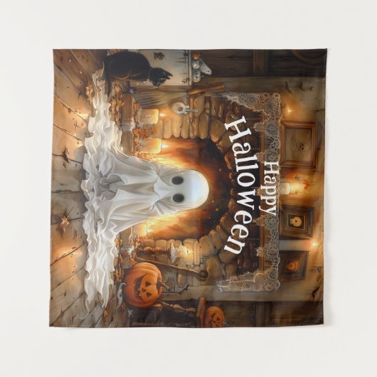 Het hart van Halloween Wandkleed (Voorkant (horizontaal))