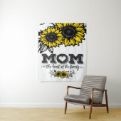 Het hart van het familiecadeau, Moederdag cadeau Wandkleed (In situ)