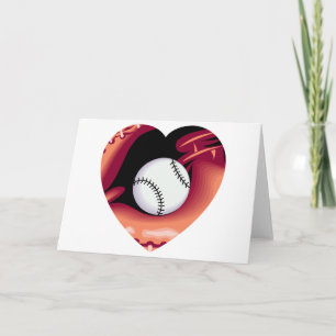 Het Hart van het honkbal Feestdagen Kaart