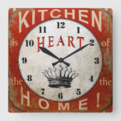 Het hart van het huis. vierkante klok (Voorkant)