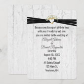 Het Hart van het huwelijk met Zwart Koolstof op Ho Kaart (Voorkant / Achterkant)