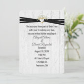 Het Hart van het huwelijk met Zwart Koolstof op Ho Kaart (Staand voorkant)