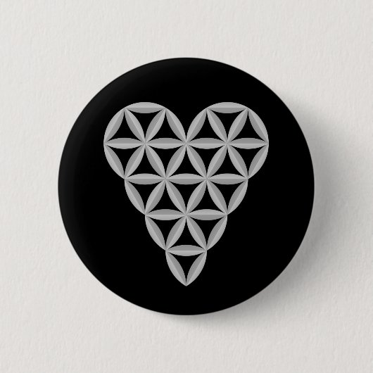 Het hart van het leven - Atlantis/3D,02. Ronde Button 5,7 Cm (Voorkant)