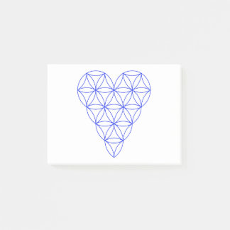 Het hart van het leven - blauw/bekabeld.01 post-it® notes