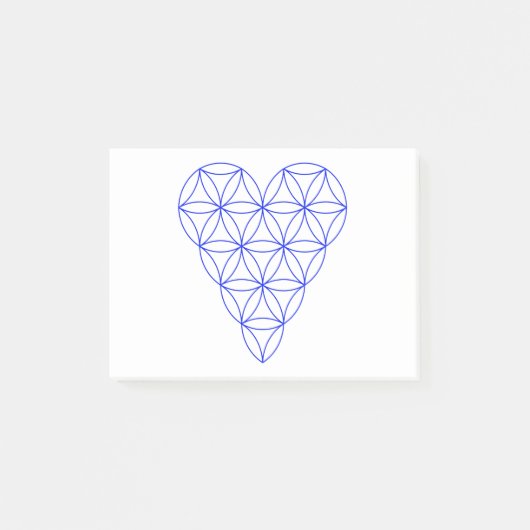 Het hart van het leven - blauw/bekabeld.01 post-it® notes (Voorkant)