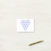 Het hart van het leven - blauw/bekabeld.01 post-it® notes (Op bureau)