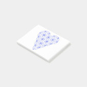 Het hart van het leven - blauw/bekabeld.01 post-it® notes (Schuin)