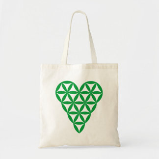 Het hart van het leven - groen/2d. tote bag