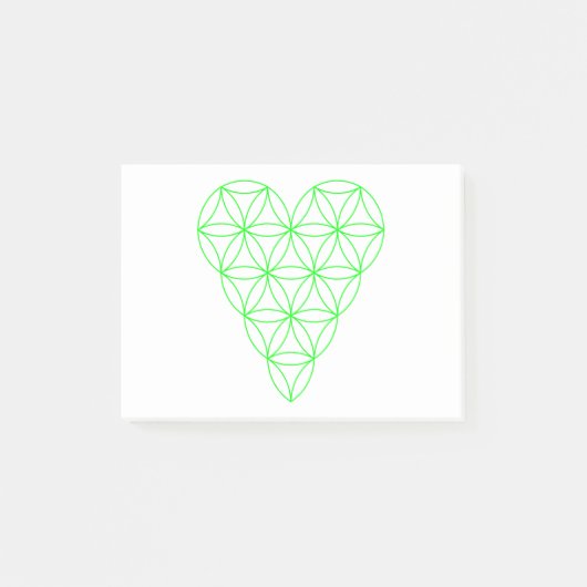 Het hart van het leven - groen/bekabeld.01. post-it® notes (Voorkant)