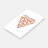 Het hart van het leven - Oranje/3D. Post-it® Notes (Schuin)