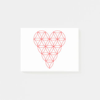 Het hart van het leven - rood/bekabeld.01 post-it® notes