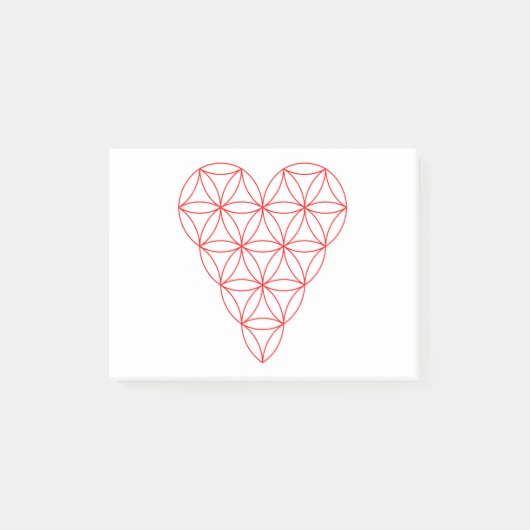 Het hart van het leven - rood/bekabeld.01 post-it® notes (Voorkant)
