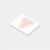 Het hart van het leven - rood/bekabeld.01 post-it® notes (Schuin)