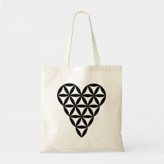 Het hart van het leven - zwart/2d. tote bag