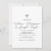 Het Hart van het manuscript Gelanteerde Zwart Witt Kaart (Voorkant)