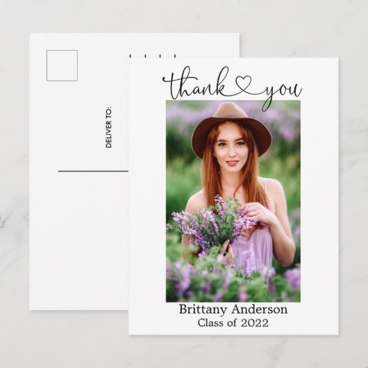 Het Hart van het Manuscript van Calligrafie Afstud Briefkaart (Voorkant / Achterkant)