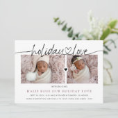 Het Hart van het manuscript verbonden Foto Collage Feestdagenkaart (Staand voorkant)