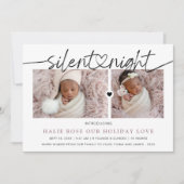 Het Hart van het manuscript verbonden Silent Night Feestdagenkaart (Voorkant)