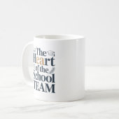 Het Hart van het Schoolteam Waarderingsgeschenk Koffiemok (Voorkant links)