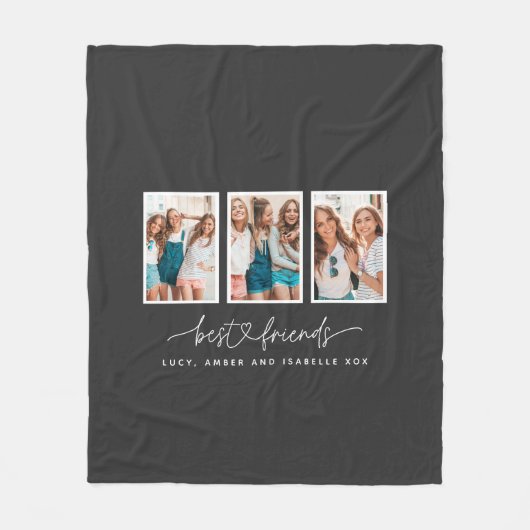 Het hart van het script schattig moderne multi-fot fleece deken (Voorkant)