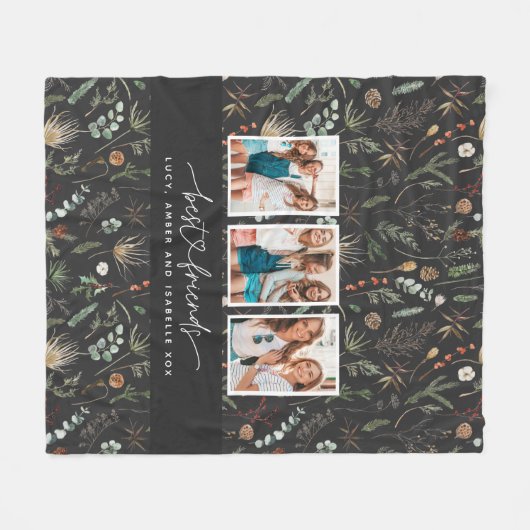 Het hart van het script schattig moderne multi-fot fleece deken (Voorkant (Horizontaal))