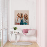 Het hart van het script schattig moderne multi-fot imitatie canvas print<br><div class="desc">Het hart van het manuscript schattig modern multi-foto beste vrienden triptycadeau</div>