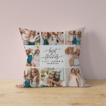 Het hart van het script schattig moderne multi-fot kussen<br><div class="desc">Script hart schattig moderne multi foto beste vrienden eenvoudige minimale elegante home decor cadeau</div>