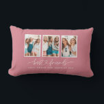 Het hart van het script schattig moderne multi-fot kussen<br><div class="desc">Het hart van het manuscript schattig modern multi-foto beste vrienden triptycadeau</div>