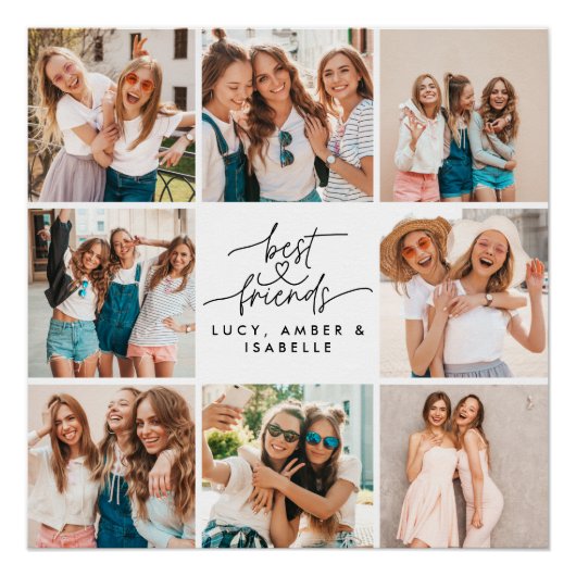 Het hart van het script schattig moderne multi-fot perfect poster (Voorkant)