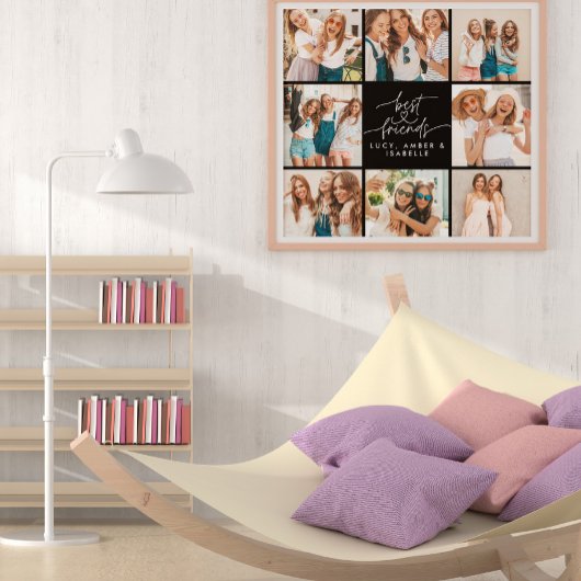 Het hart van het script schattig moderne multi-fot perfect poster