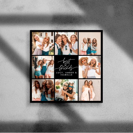 Het hart van het script schattig moderne multi-fot perfect poster