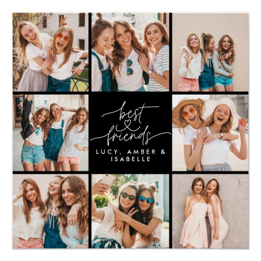 Het hart van het script schattig moderne multi-fot perfect poster (Voorkant)