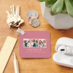 Het hart van het script schattig moderne multi-fot sleutelhanger<br><div class="desc">Het hart van het manuscript schattig modern multi-foto beste vrienden triptycadeau</div>