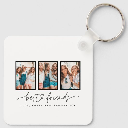 Het hart van het script schattig moderne multi-fot sleutelhanger (Achterkant)