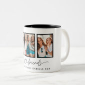 Het hart van het script schattig moderne multi-fot tweekleurige koffiemok (Voorkant rechts)