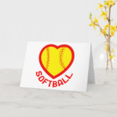 Het Hart van het softball Kaart (Gele Bloem)