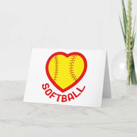 Het Hart van het softball Kaart (Voorkant)