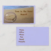 Het Hart van het strand in de Zand Visitekaartje (Voorkant / Achterkant)