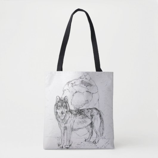 Het hart van het Wolf-Tas Tote Bag (Voorkant)